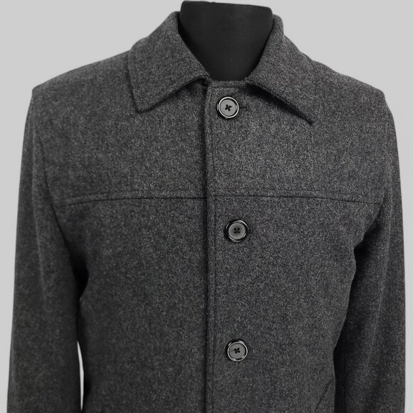 J Crew Men’s Wool Blend Car Coat Gray • Size Medium - Picture 3 of 15